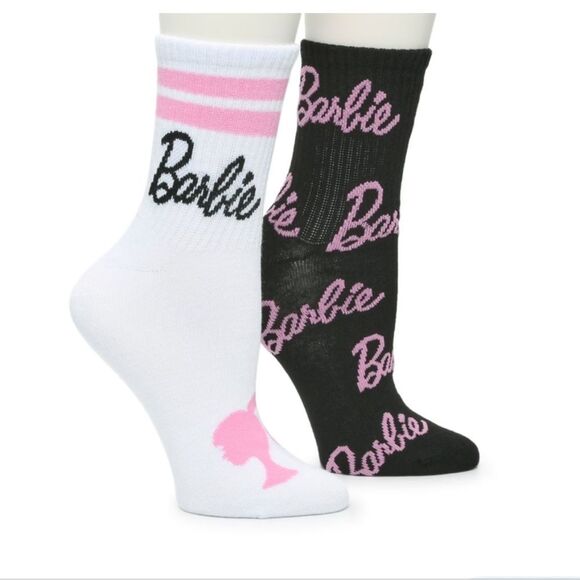 Barbie Signature Logo 2PK Crew Sock - Picture 3 of 8